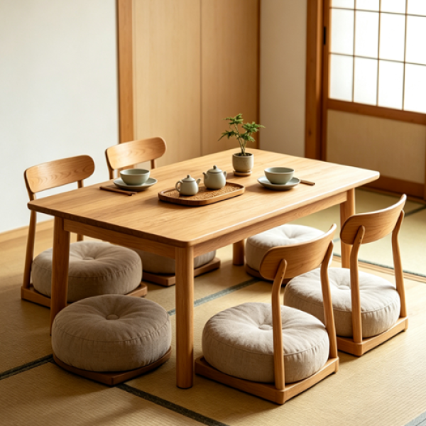 Low Wooden Table for Tatami Dining